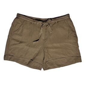 NWT Lane Bryant 22/24 Linen Blend Shorts Neutral Summer Fashion